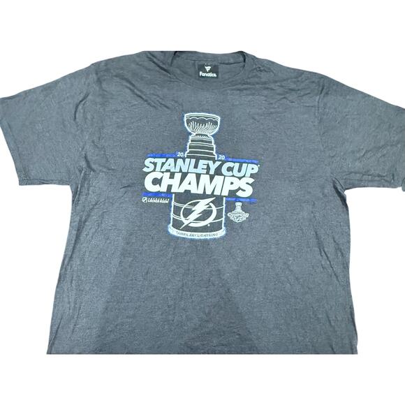 Vintage Tees - NHL Tampa Bay Lightning 2020 Stanley Cup Champ Graphic Tee*SZ 2XL - Picture 1 of 5
